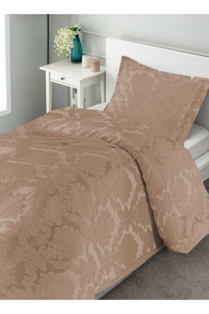 Adella Tek Kişilik Yatak Örtüsü Cappuccino - Çeyiz Bahçesi