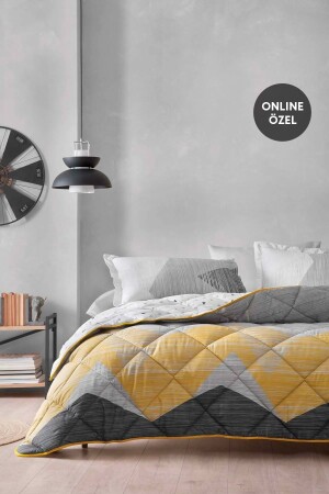 Aden Çift Kişilik Uyku Seti - Gri - Yataş