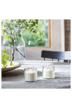 Adlad Bardakta Kokulu Mum- Beyaz- 12 Saat - Ikea