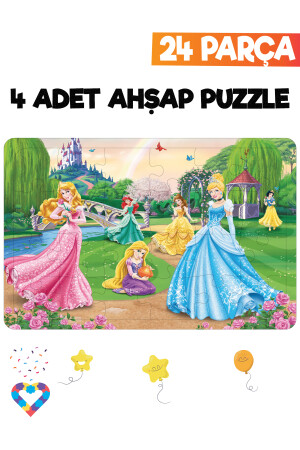 Ahşap 24 Parça 4 Adet Çocuk Puzzle EsaPuzzle0090 - 4
