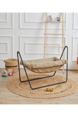 Ahşap Bebek Hamak Beşik - Portatif Hamak Beşik (kahverengi) 3455216388 - Svava