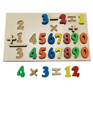 Ahşap Bultak 3'ü Bir Arada Set Alfabe-işlemler-arapça Eğitici Puzzle Yapboz KS-88 - 4