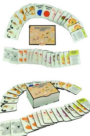 Ahşap Hafıza Ve Zeka Kartları Eşleştirme Oyunu Çocuk Eğitici Puzzle Yapboz Oyuncak hafızakart - 3