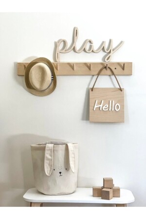 Ahşap Modern Duvar Askılık - Esanctus
