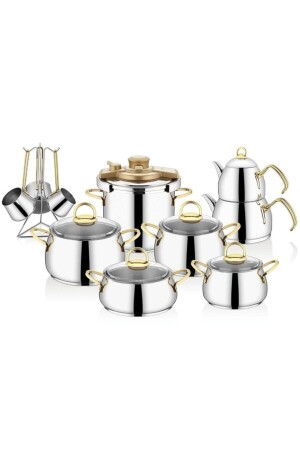 Akasya 18 Parça 304 Paslanmaz Çelik Gold 2002-g 2020ST000001709 - Kahramanlar