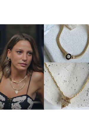 Aksesuar Leyla Kolye Serenay 2’li Set Gold Rodyum Kaplama Zirkon Taş Satıcıyı Kontrol Ediniz. - Galia