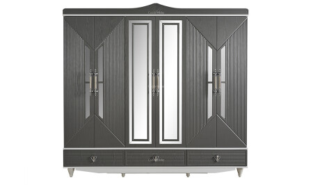 Aksu 6 Kapılı Mdf Gardrop - Cadde Yıldız