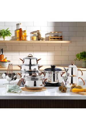 Alia Çelik Çeyiz Seti 18 Parça Bakır 1S004-29001-BKR01 - Schafer