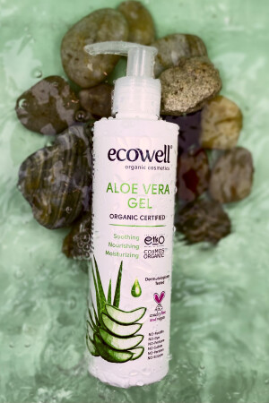 Aloe Vera Jel, Organik & Vegan Sertifikalı, Güneş Sonrası Yatıştırıcı Nemlendirici Rahatlatıcı 200ml K-ECO-3422 - 5