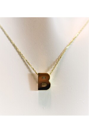 Altın 3 Boyutlu B Harfi Ve Zinciri 2882 - Güler Kuyumculuk