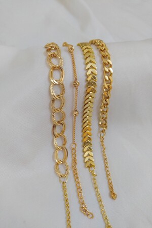 Altın Kaplama Kadın Kombin Bileklik - Koba