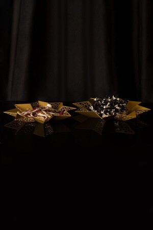 Altın Renk Kase 2'li Set Masaüstü Metal Kase - Ramazan Hediyelik - Wamh124 - Wall Art İstanbul