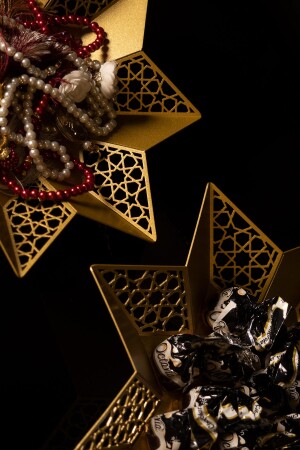 Altın Renk Kase 2'li Set Masaüstü Metal Kase - Ramazan Hediyelik - Wamh124 - 3