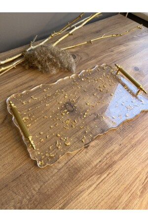 Altın Varaklı Sunumluk Büyük Boy Epoksi Tepsi TYCRA8A7ON168993135784708 - Sultan Tasarım