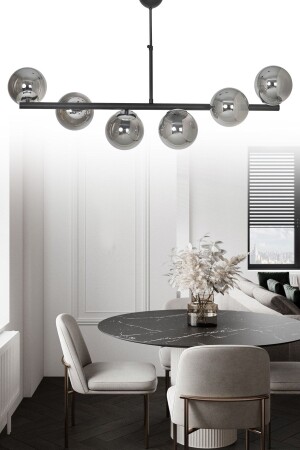 Altina 6'li Siyah Modern Lüks Avize SEF164 - ŞL Şef Light