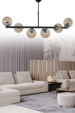 Altina 6'li Siyah Modern Lüks Avize SEF164 - ŞL Şef Light