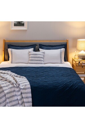 Alvia Ekstra Çift Kişilik Nevresim Seti 230x220 Cm Beyaz CK212TEK119 - Chakra