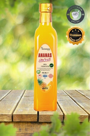 Ananas Sirkesi %100 Doğal Fermantasyon Pineapple Vinegar 500 Ml Cam hkm194 - Bizimhekim
