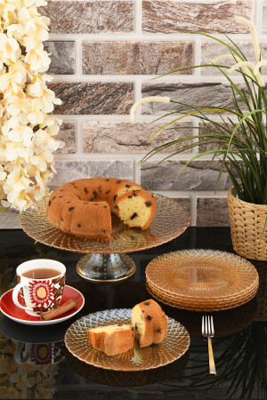 Angdesign Belinda Cam Tatlı&kek Takımı 7 Parça Amber 77425 - 2