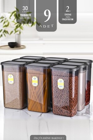 Antrasit Moly Dikdörtgen Saklama Kabı Seti 3200ml MCH08782 - Kitchen Life