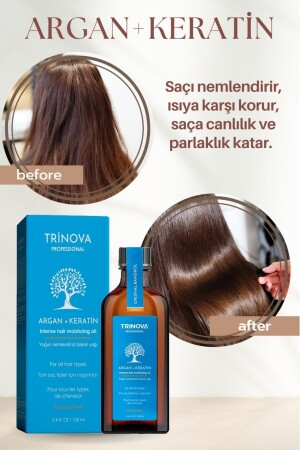 Argan Keratin Yağı & Zayıf Yıpranmış Saçlar Için Onarıcı Bakım Yağı Argn - 4