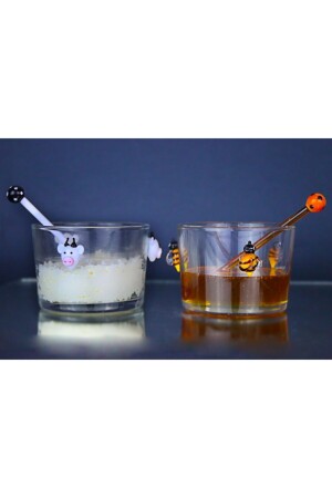 Arı & Inek Figürlü Bal Kaymak 2’li Kase ada738 - ADAMODART