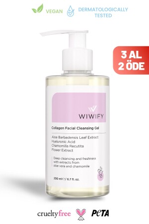 Arındırıcı Tazeleyici Yüz Temizleme Jeli (aloe Vera Ve Papatya Özlü) 200 Ml - Wiwify