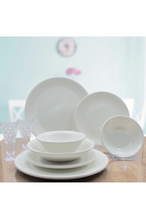 Arna 24-teiliges Tafelservice aus Keramik für 6 Personen – gebrochenes Weiß 868134909645 - Arna Porselen