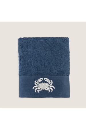 Aron Nakışlı Yüz Havlusu 50x90 Cm Marin Mavi CK212TEK009 - Chakra