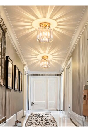 Arosa Model Luxury Koridor Salon Hol Antre Çocuk Odası Plafonyer Şık Lüks Gold Avize Ultra Home MSL - 4