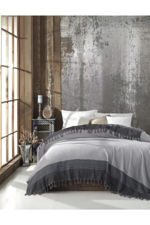 Artemis Organic Cotton Woven Double Grey Pike 200x250cm (Picknick-Strand-Bett-Sofa-Bezug) - Wellstil