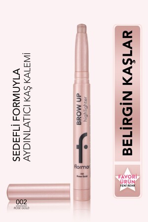 Asansörlü Aydınlatıcı Kaş Kalemi Pembe Altin -brow Up Highlighter Pencil-002 Rose Gold-8682536072441 - Flormar