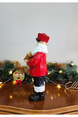 Aşçı Noel Baba Heykeli, Yılbaşı Aksesuarları, Yeni Yıl Hediyesi, Noel Baba Biblo, 41 cm 2024yeniyıl4 - 6