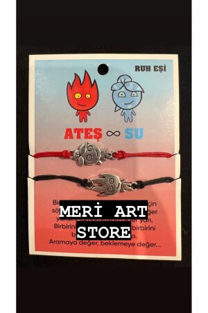 Ateş Ve Su Bileklik Sevgili Bilekliği Çift Arkadaş - Meri Art Store