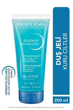 Atoderm Shower Gel Kuru Ciltler için Nemlendirici Duş Jeli Bebek Çocuk Yetişkin 200 ml - Bioderma