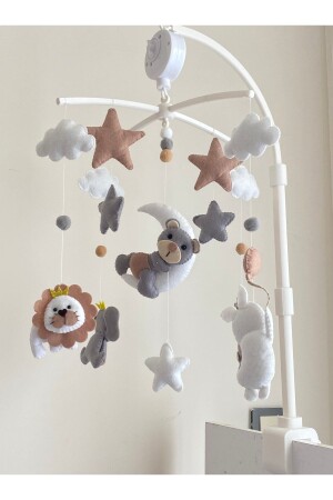 Aufziehbares Babybett-Mobile mit Musik und gemischten Tierfiguren TYC00518033822 - atölye ay ışığı