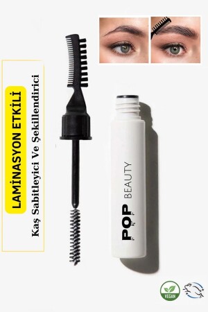 Augenbrauen-Fixierer und -Former – Augenbrauen-Bürstenkamm und Fixiergel (mit Laminierungseffekt) - Pop Beauty