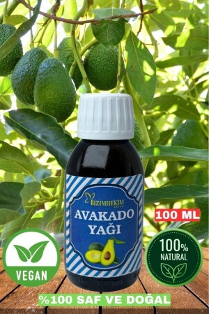 Avokado Yağı %100 Soğuk Sıkım Cam Şişe Avakado Yağı Doğal 100 ml Avocado Oil - 1