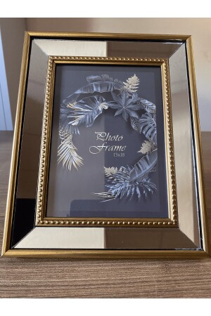 Aynalı Çerçeve, Cam Aynalı Altın Renk Çerçeveli Fotoğraf Çerçevesi, 13x18cm 152.MK.İN.Ç.1318.2 - 2