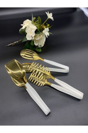 B Beyaz Gold 3 Lu Maşa Seti - Brondoff