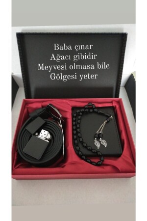 Babaya Doğum Günü Hediyesi Cüzdan Kemer Tesbih Çakmak Seti MKLDASMFLWK - expreshediye