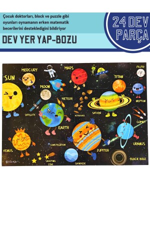 Baby Puzzle Dev Gezegenler Puzzle | Jumbo Yer Puzzle | Eğitici Solar Sistem 24 Parça Gezegen 03 - 2