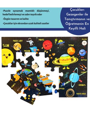 Baby Puzzle Dev Gezegenler Puzzle | Jumbo Yer Puzzle | Eğitici Solar Sistem 24 Parça Gezegen 03 - 3