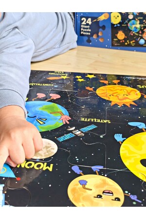 Baby Puzzle Dev Gezegenler Puzzle | Jumbo Yer Puzzle | Eğitici Solar Sistem 24 Parça Gezegen 03 - 5