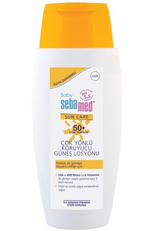 Baby Sun Care Suya Dayanıklı Spf 50- Çok Yönlü Koruyucu Bebek Güneş Losyonu 150 Ml THTKDNNW1022137 - Sebamed