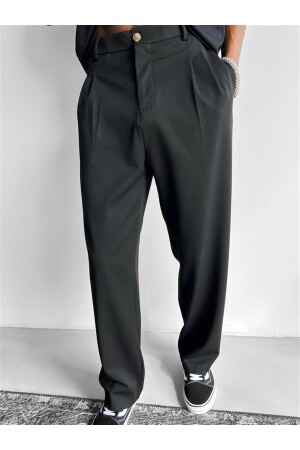 Baggy Fit Kalın Kumaş Pantolon Siyah PNT.0029 - 1