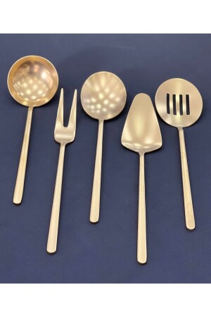 Bahama 5 Parça Mat Titanyum Gold Sos Servis Takımı CMDİÇKK03 - BRONDOFF