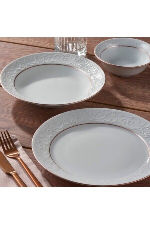 Bahar Dalı 16 Parça 4 Kişilik Yemek Takımı - Copper Bakır 6195 - Güral Porselen
