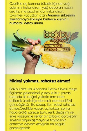 Bakbu Ananas Sirkesi,ananaslı Detox Sirkesi ananassirk01 - 7