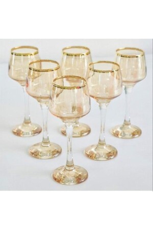 Balköpük-Set mit 6 Kaffeetassen mit Fußseiten - Onedekor